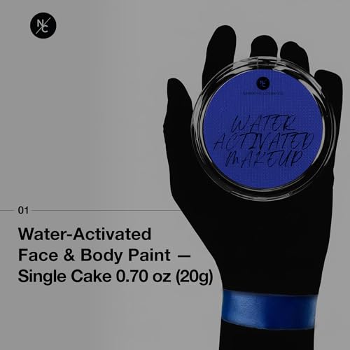 Water-Activated Face & Body Paint - Blue, Long-Lasting SFX & Cosplay Makeup - 0.70 oz