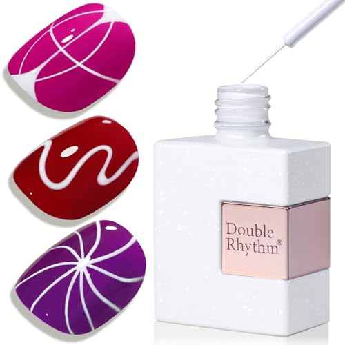 White Metallic Gel Liner Nail Art Polish - Mirror Chrome Effect, 15ml