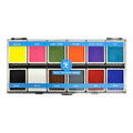 Vibrant Water-Activated Face & Body Makeup Palette - 12 Bold Colors Refillable