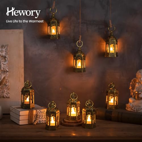 20PCS Gold Mini Lanterns for Party Decoration with Remote LED Candles - Variation of 20