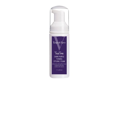 True Tone Dark Purple Toning Foam - Brightens Blondes & Eliminates Brassy Tones - 1.7 oz