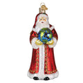 Glass Blown Christmas Santa Ornament - Handcrafted Holiday Tree Decoration