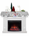 Winter Snowman Fireplace Mantel Scarf Cover - 90" L x 17" W Christmas Holiday Decor - Christmasech4958