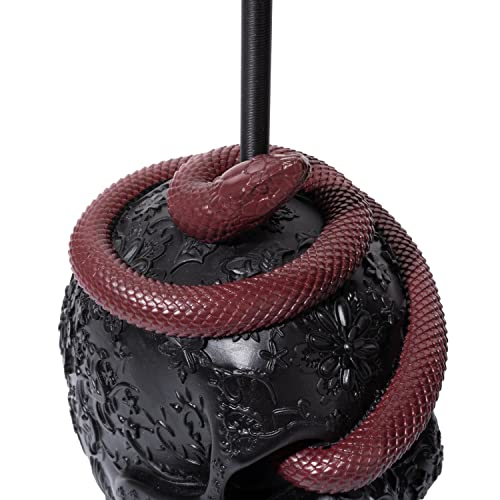 GUTE Skull Snake Lamp - 24 Inch Gothic Table Decor with Skull & Snake Variation
