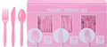 Heavy Weight Pink Disposable Cutlery Set - 200 Pieces for Parties & Events