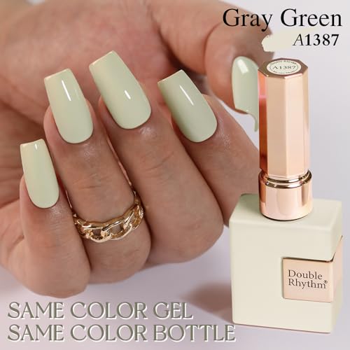 Double Rhythm 15ML Gel Polish - Light Gray, Same Color, Soak Off Nail Art