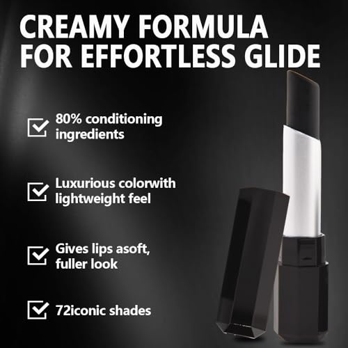 Black Cream Matte Lipstick Stick for Women - Lip & Face Paint - Black 01