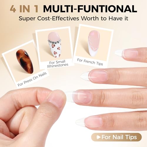 Strong Nail Gel Glue for Press-Ons, No UV, 15g Pair - Long-Lasting Adhesive