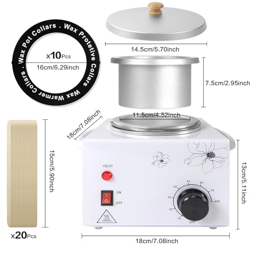 White Portable Wax Warmer for Painless Hair Removal - Single Pot, 600cc