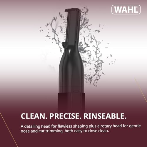 Wahl Canada Premium Lithium Ear, Nose & Brow Trimmer, Power and Precision for Men's Grooming, Wet/Dry Black Pen Trimmer, Model 5536
