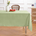 Pure Linen Tablecloth 54 x 72 Inches - Olive Chambray, Handcrafted, OEKO-TEX Certified