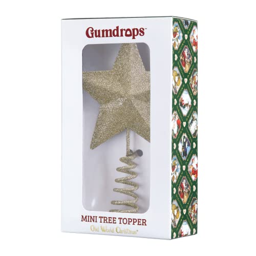 Mini Gold Star Christmas Tree Topper - Old World Christmas, Star Tree Variation
