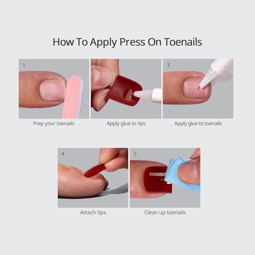 Weekend Ready Pedi Press On Toenails - Short Square Black 30Ct - Elegant, Thick, Natural Fit