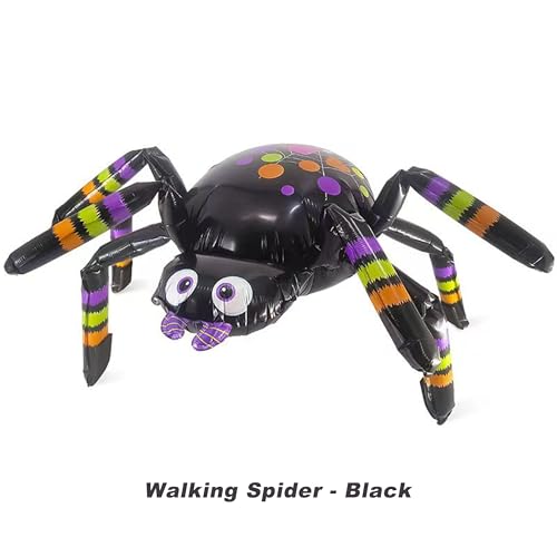 Large 39in Foil Spider Balloons Set for Party Decor - Black & Purple