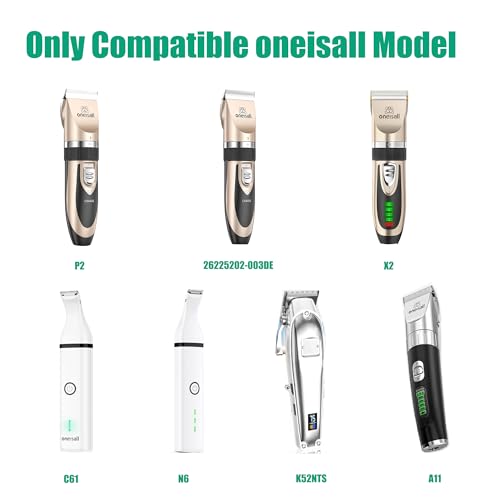 Replacement oneisall Dog Clippers Charger Charging Cord Compatible with oneisall P2, 26225202-003DE, C61, X2N5, X2, K52NTS, N6, A11 Cat Hair Trimmer Charger Cord Dog Grooming Kit