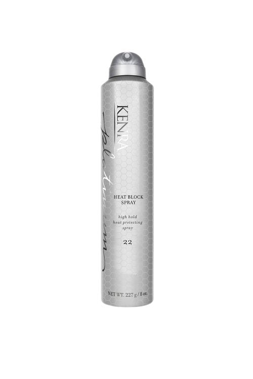 Kenra Platinum Heat Block Spray 22 - Ultimate Heat Protecting Hairspray for All Hair Types | High Hold & Clean Release