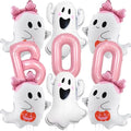 Halloween Pink Bow Ghost Balloons Set for Party Decorations - Bow Ghost Variation
