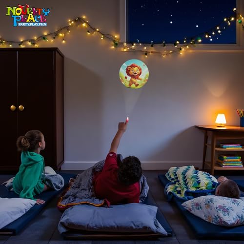 Animal Theme LED Finger Lights Set for Kids Party Favors - 24 Bright Projector Toys