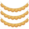 Nihaoya Gold Fringe Banner Set - 3 Pieces, 6.6 Ft Party Backdrop & Decor - Gold-3pc