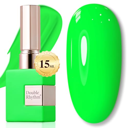 Bright Green Gel Nail Polish - 15ML Same Color Soak Off Manicure Set - Hot Green Variation