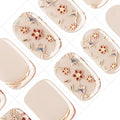 GelMala Semi Cured Gel Nail Strips - Oriental Design, Long-Lasting, Easy Application - Oiseaux Émaillés