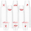 Halloween Bloody Shot Glasses Set - 100 Disposable 2oz Plastic Cups for Parties
