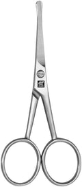 ZWILLING Nose Ear Hair Scissors (straight cutting edge, rounded tip for safe cutting, ergonomic shape), Premium, 4 in