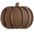 Pumpkin-Shaped Wooden Charcuterie Board with Black Walnut Finish - Fall Serving Platter