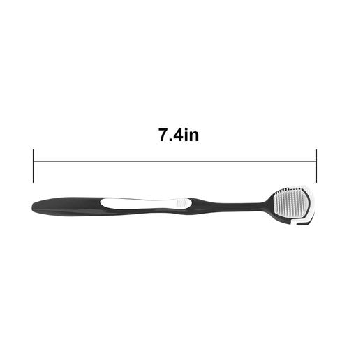 DR PERFECT Soft Tongue Brush Scraper Cleaner Helps Fight Bad Breath Clean Your Tongue Without Hurt Pack Of 4 (Black)