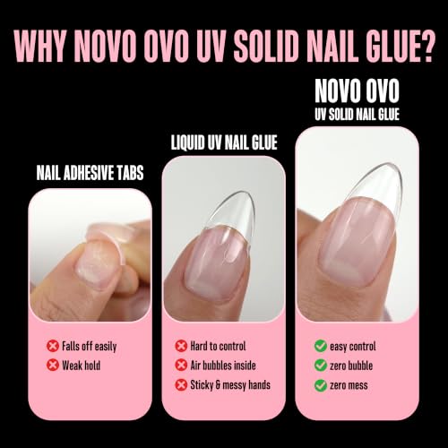 UV Solid Nail Glue Gel - Strong Long-Lasting Adhesive for Press-On Nails 30g