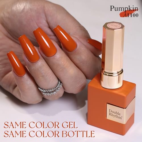 Gel Polish 15ML Pumpkin Orange - Same Color, Sheer, Soak Off, Long-Lasting Manicure