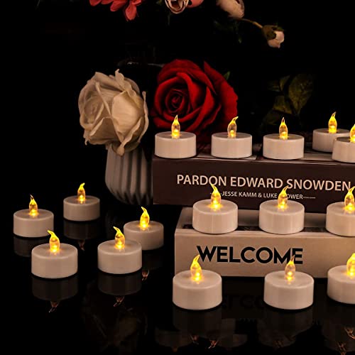 Warm Yellow LED Flameless Tea Lights 400PCS Battery Operated Candles