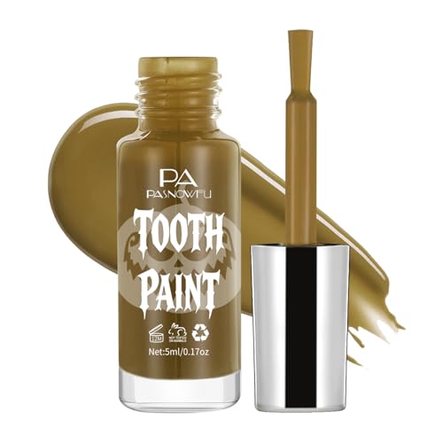 Nicotine Tooth Paint - Aged & Stained Teeth Effect Makeup, Halloween SFX, Adult Costume