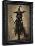 Halloween Witch Wall Art Canvas Framed 24x16 Inch Gothic Mysterious Decor Variation of THIS listing