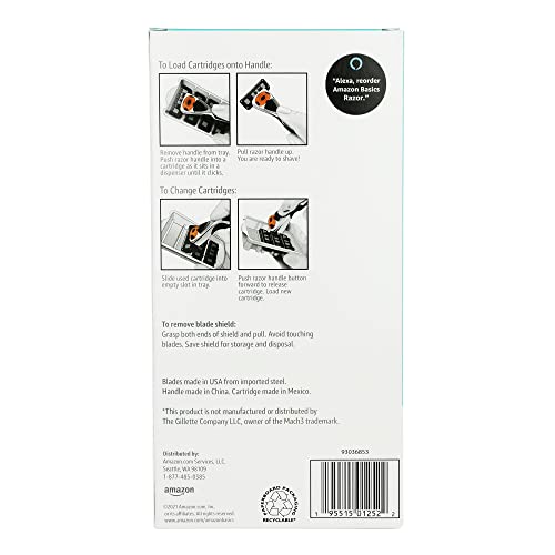 Men's Shaving Razor Set with 20 Cartridges & Handle – Motion Sphere Pivot & Lubrication, 21 Piece Set, Black (Variation of THIS listing)