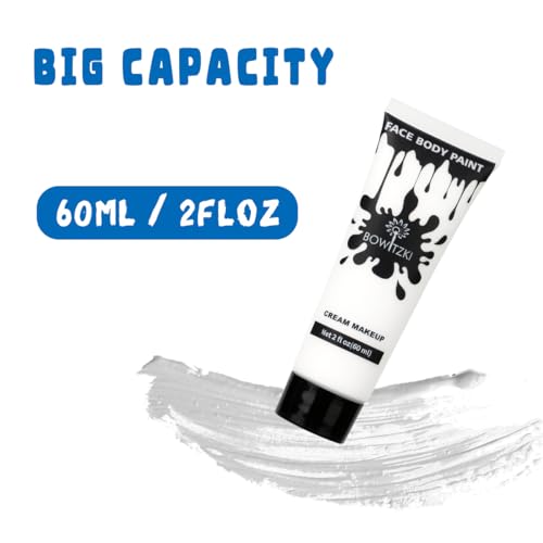 Face and Body Paint 2oz Cream Makeup Black+White Water Based Special Effects