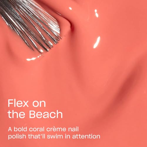 OPI Flex on the Beach Nail Lacquer - Bright Orange Opaque Polish