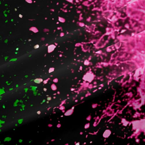 Kids Boys Teens Green Pink Light Saber Curtains - Blackout & Insulated Window Drapes