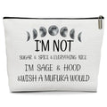 Gothic Wiccan Astrology Makeup Bag - Sun Moon Travel Cosmetic Pouch