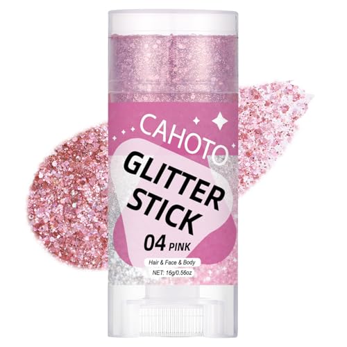 Pink Glitter Stick for Face, Body & Hair - Concert & Performance Makeup - Pink