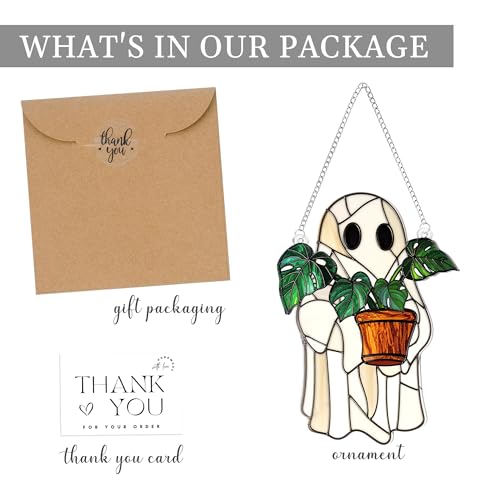 Plant Cute Ghost Ornament Halloween Decor - Whimsical Halloween Ghost Figurine