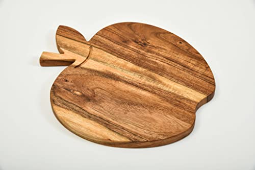 Organic Acacia Cutting Board with Handle - Cheese, Fruit & Salad Serving Board