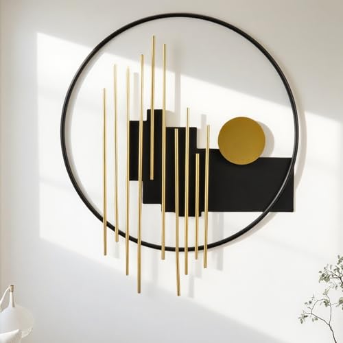 Large Geometric Metal Wall Sculpture 23.2''x19.7'' Modern Circular Wall Art for Bedroom Living Room Decor Variation of THIS listing