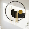 Large Geometric Metal Wall Sculpture 23.2''x19.7'' Modern Circular Wall Art for Bedroom Living Room Decor Variation of THIS listing
