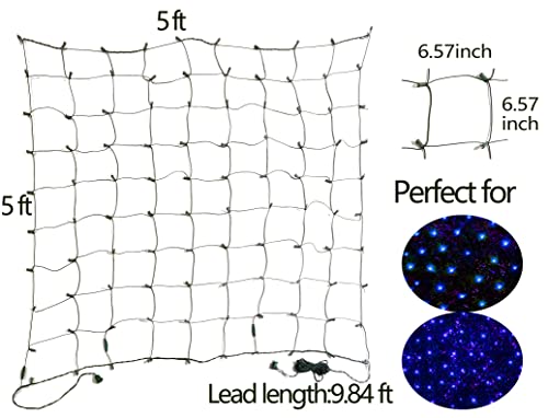 Blue LED Christmas Net Lights 5ft x 5ft Outdoor Indoor Holiday Decor Connectable