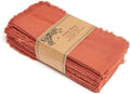 18x18 Inch Linen Cloth Napkins Set of 12 - Rust Accent Home