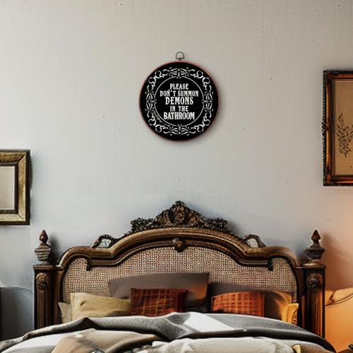 Buildinest Halloween Gothic Round Wall Art Decor for Bathroom - Variation 08