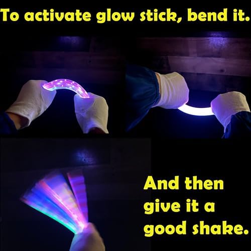 Glow Sticks 300 Pack - 8-Inch Neon Glow-in-the-Dark Party Favors - Variation 1