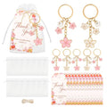 Love Is In Bloom Bridal Shower Keychains Set with Gift Cards - 37 Pcs