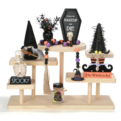Halloween Tiered Tray Decor Set - 8pcs Spooky Farmhouse Halloween Decorations